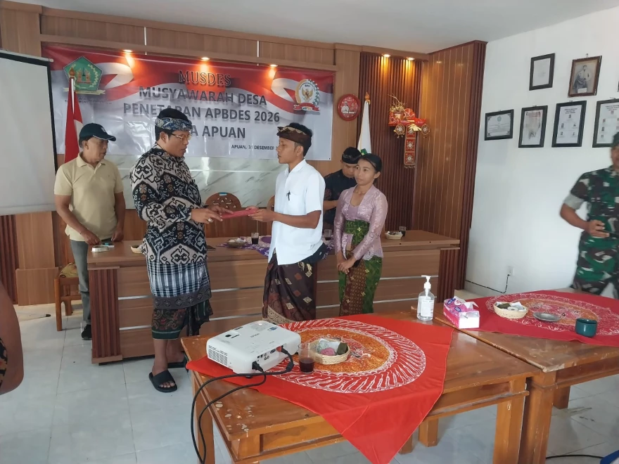 Pengangkatan Kepala Kewilayahan Banjar Tinungan Desa Apuan